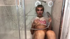 enormous hips, hairy knob Femboy Showers