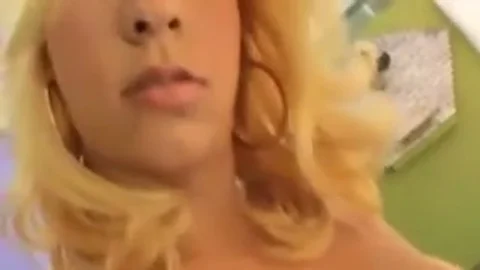 horny blonde t-girl nudebacked & spermpied
