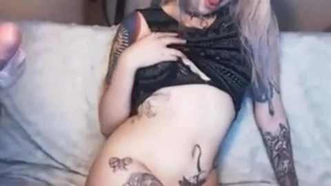 Beautifil Tattooed chick Helps Her t-girl ally