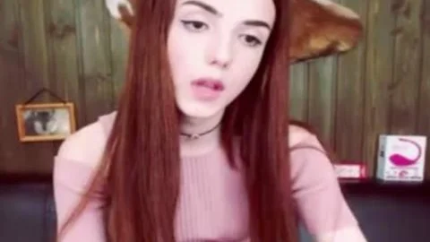 naughty Redhead sheboy jerking off Her legal age teenager pecker On Live web camera