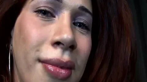 sexy Redblowjob tgirl hammers her man