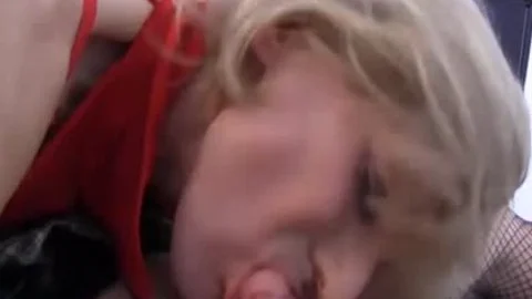 lustful impure Crossdressers engulf large knob