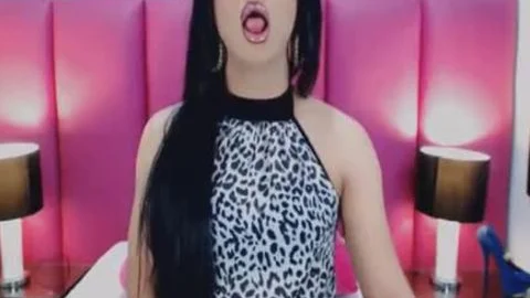 Hard ramrod tranny Masturbates On cam