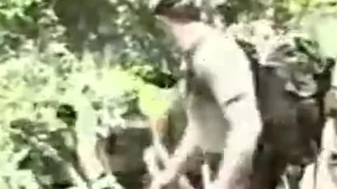 Soldiers fuck A lady-man Outdoor