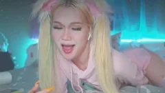 delicious web camera ladyboy sucking dildo