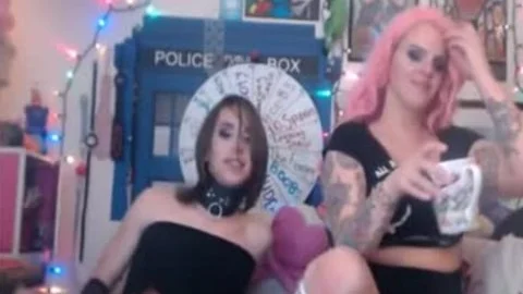 Skinny wild Femboy bonks chubby Pink Haired Emo Girlfriend