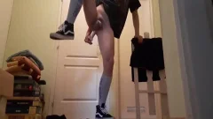 Sporty Femboy Trains Herself hardcore
