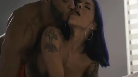 Tattooed Ts Foxxy bangs Her darksome Stepsis Boyfriend In Her Room