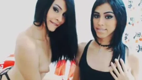 Skinny ladyboys suck massive Hard weenies