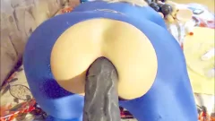 big shelady Gaping Her pooper With A Monster sextoy