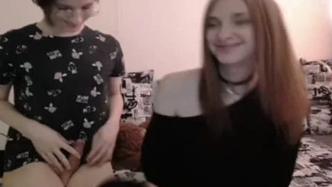 Two young Beauties ladyboys suck And jerk off On cam