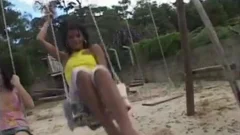 Two tranny whores suck Each Others humongous penises In Public