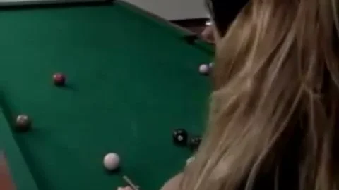 crazy threesome On A Pool Table
