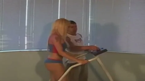 athletic blond ladyboy acquires A Workout