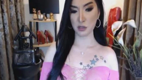 Pinay shemale Jerks And cum Hard