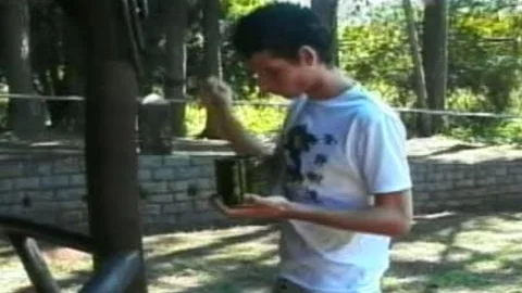 young blond shelady Gives lucky lad bj In Park