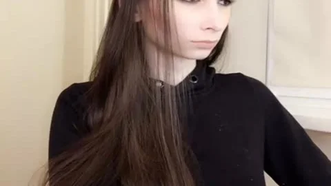 Skinny Pale Goth Trap On web camera