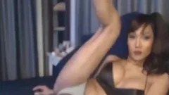 lusty Ladyboy Stripping And Stroking Her Shecock