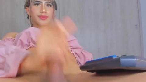 naughty Trans Antonela Stroking Her massive 10-Pounder
