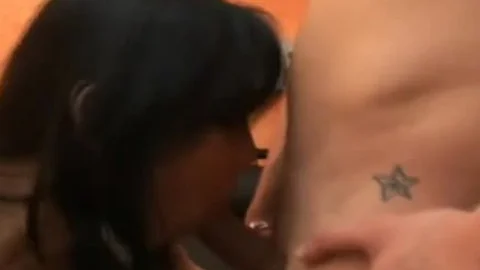 Stockinged lady-man hoe drills A lad