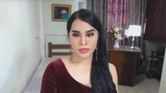 attractive oriental Trans penis Live Jerking