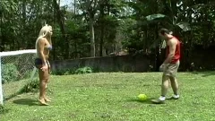 Macho pounds blonde ladyboy