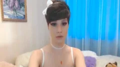filthy Ladyboy Jerking On web camera