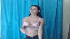 pretty TS In Denim arse Shorts