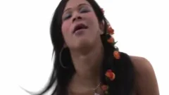 monstrous wazoo Emilly Balieiro disrobes Red pants 'n Jerks Off