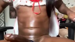 darksome Trans playgirl Wanks Hard And shoots large cum At 17:47