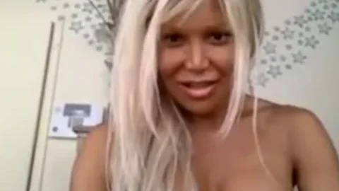 ladyboy With gigantic marangos Plays With cock On web camera