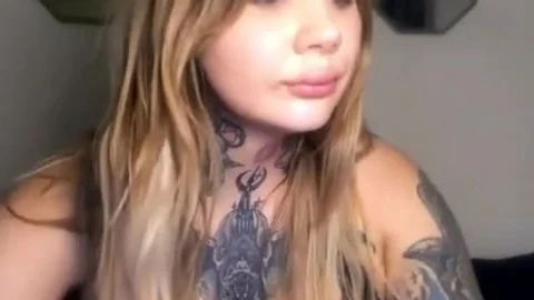 large wobblers shemale With Full Tattoos Wanks Hard On web camera
