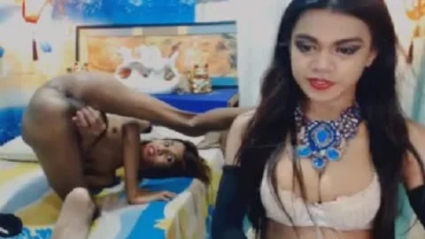 naughty duett lady-twink hottie engulfing Each Other rod