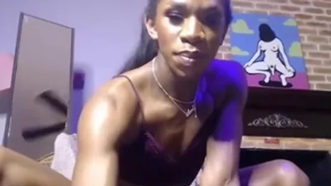 Epic ebony tranny Foot Self sucking web camera By