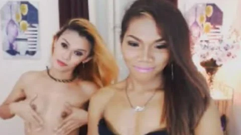 hottie ladyboy duett engulf Each Other cock