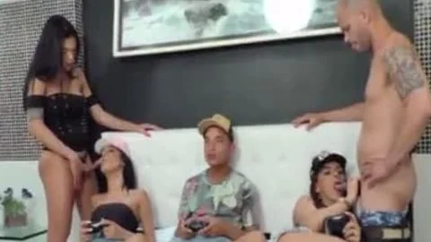 clip Game Party Turns Into group sex With Hung lady-mans