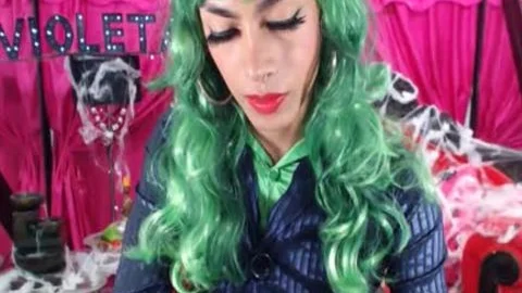 breasty ladyboy Jerking Her 9 Inch knob