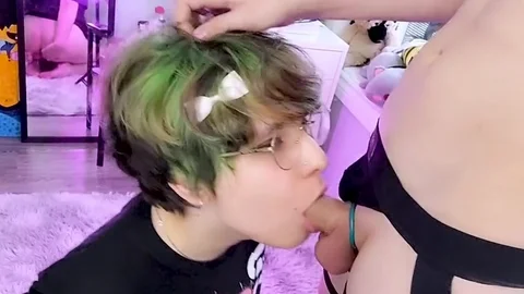 concupiscent Femboy Sucks A Flacid Piece Of penis
