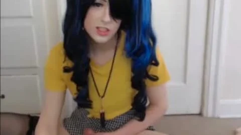 Plowing hard along with crossdresser