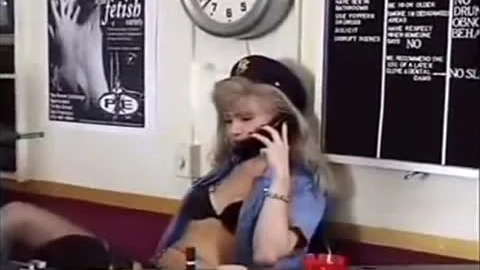 blond ladyboy In Uniform