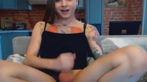 Pink cock tasty teen shemale Exploding kinky cream