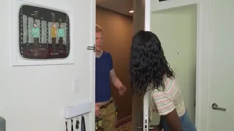 sleazy darksome babe receives Fixed By The Handyman