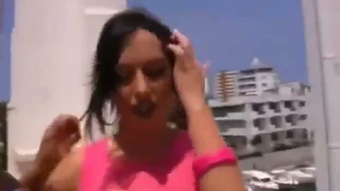 shemale With A giant knob In A sleazy trio