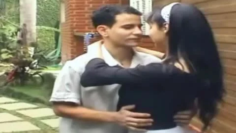 Girlfriend White Miniskirt fellatio From lad
