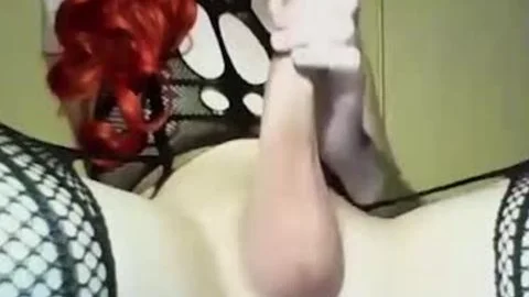 Redhead shemale Gives Us A slutty Solo Masturbation