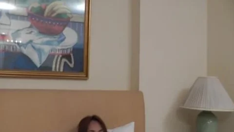 wild Thai sheboy lengthy Mint Showing Off Her biggest 9in rod