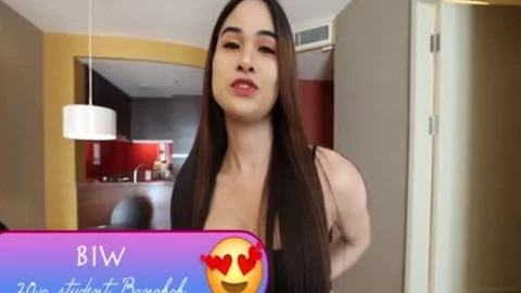 'HelloLadyBoy large Tit Thai chick Sucks Off Foreign dick'