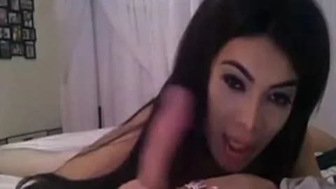 yummy oriental Trans Sucks cock On web camera