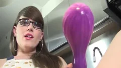 nice-looking sheboy Natalie Mars Stuffing Her sleazy wazoo With dildos