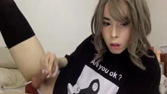 filthy oriental Trap Plays With Her pecker